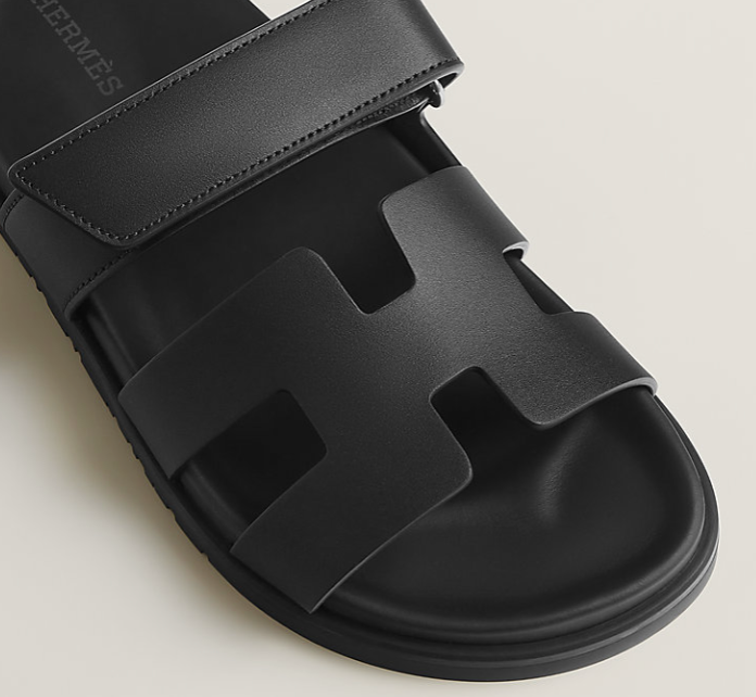 Hermès Chypre Sandal Calfskin Noir