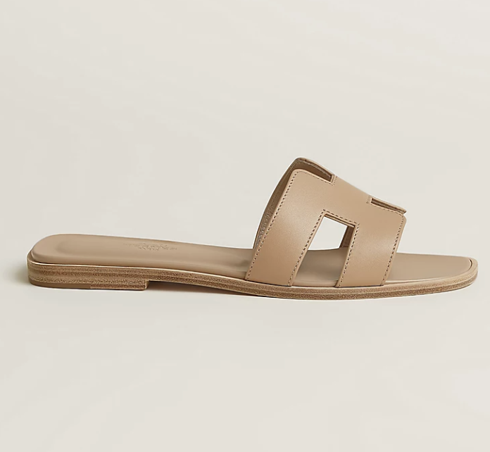 Hermès Oran Sandal Box Calfskin Camel