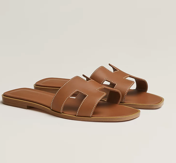 Hermès Oran Sandal Box Calfskin Gold (Brown)
