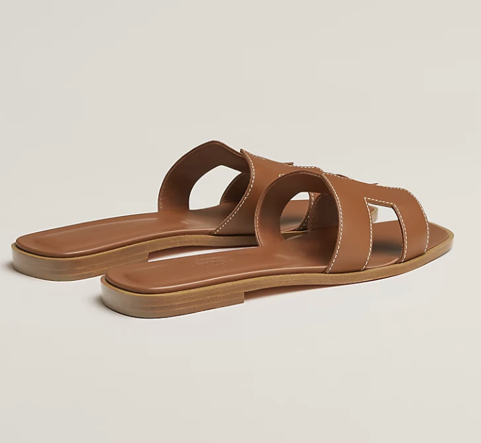 Hermès Oran Sandal Box Calfskin Gold (Brown)