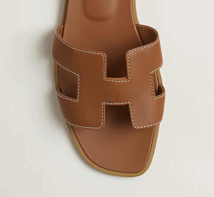 Hermès Oran Sandal Box Calfskin Gold (Brown)