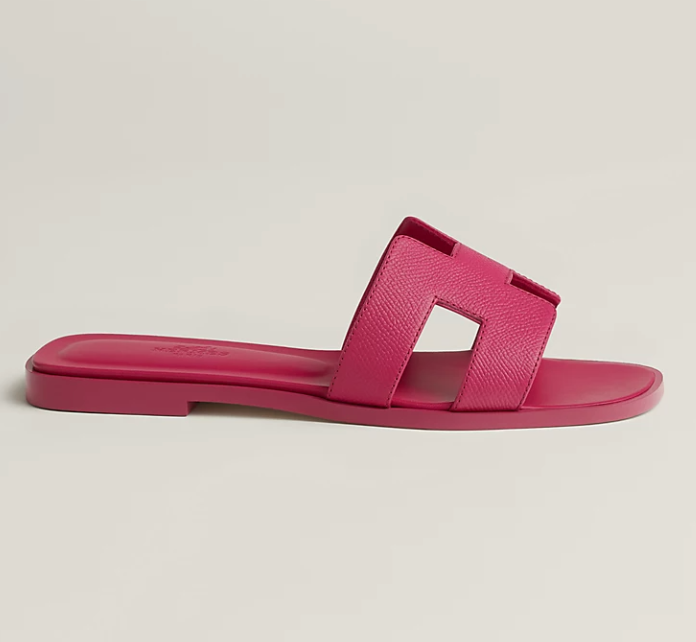 Hermès Oran Sandal Box Calfskin Rose
