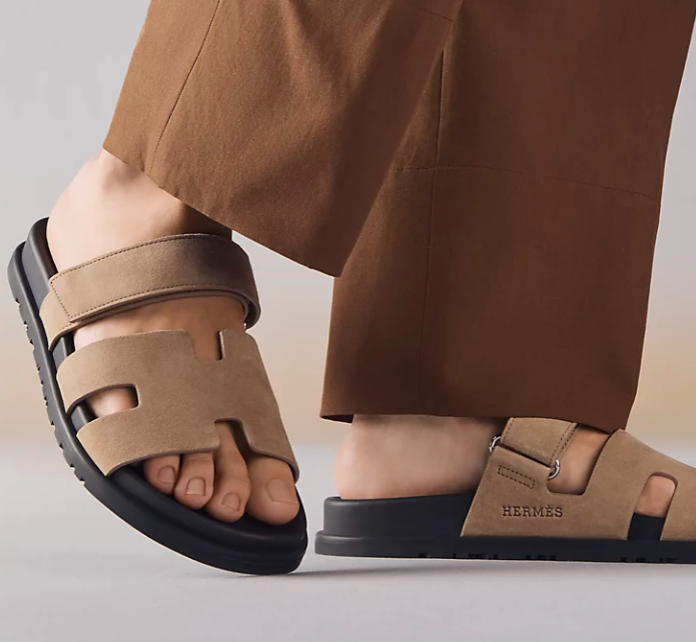 Hermès Chypre Sandal Suede Goatskin Beige Sable