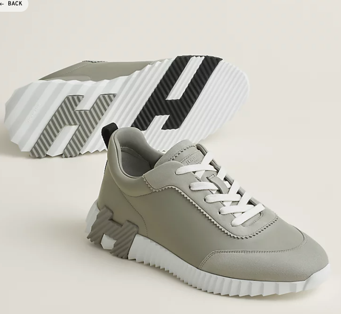 Hermès Bouncing Men’s Sneakers Gris Arctique Calfskin
