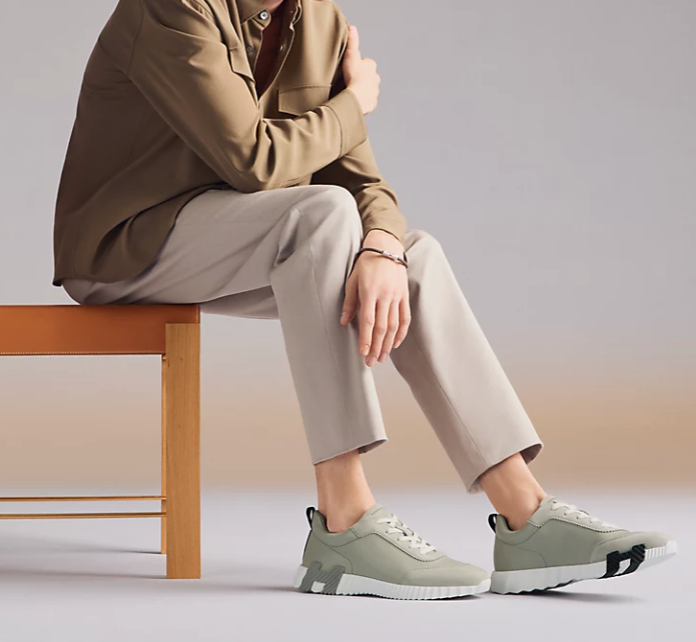 Hermès Bouncing Men’s Sneakers Gris Arctique Calfskin