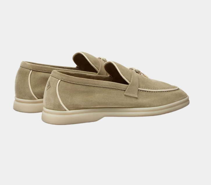 Loro Piana Summer Charms Walk Loafers Suede Goatskin
