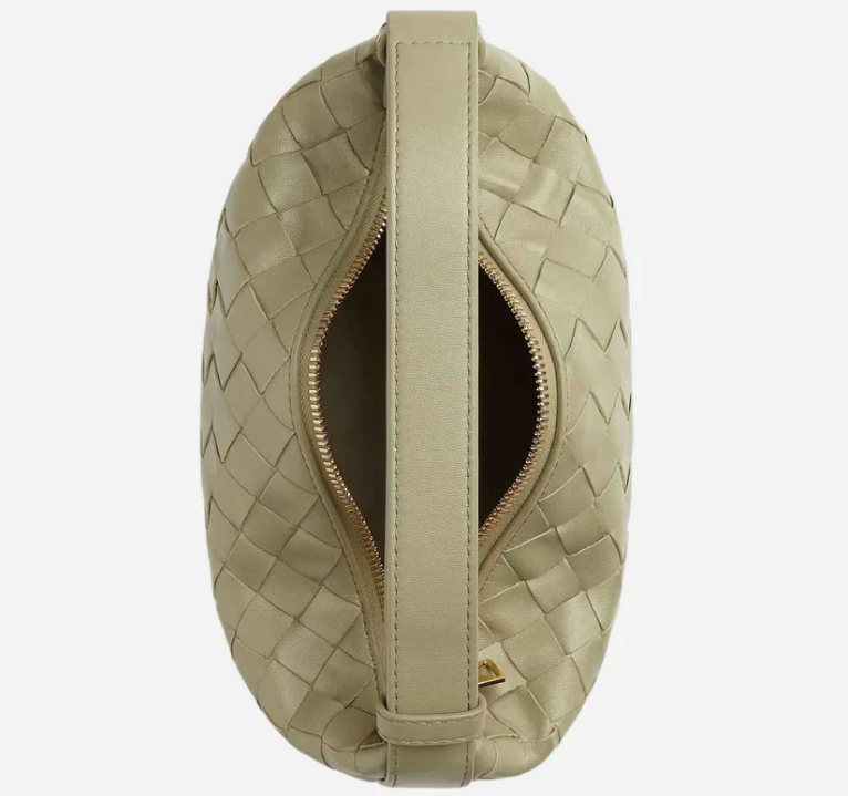Bottega Veneta Wallace Intrecciato Leather Shoulder Bag Travertine