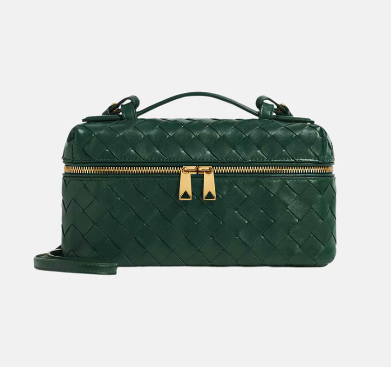 Bottega Veneta Bang Bang Intrecciato Vanity Case Emerald