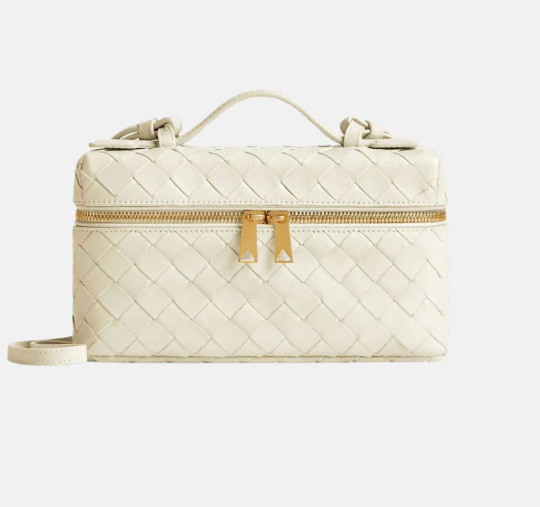 Bottega Veneta Bang Bang Intrecciato Vanity Case Sea Salt