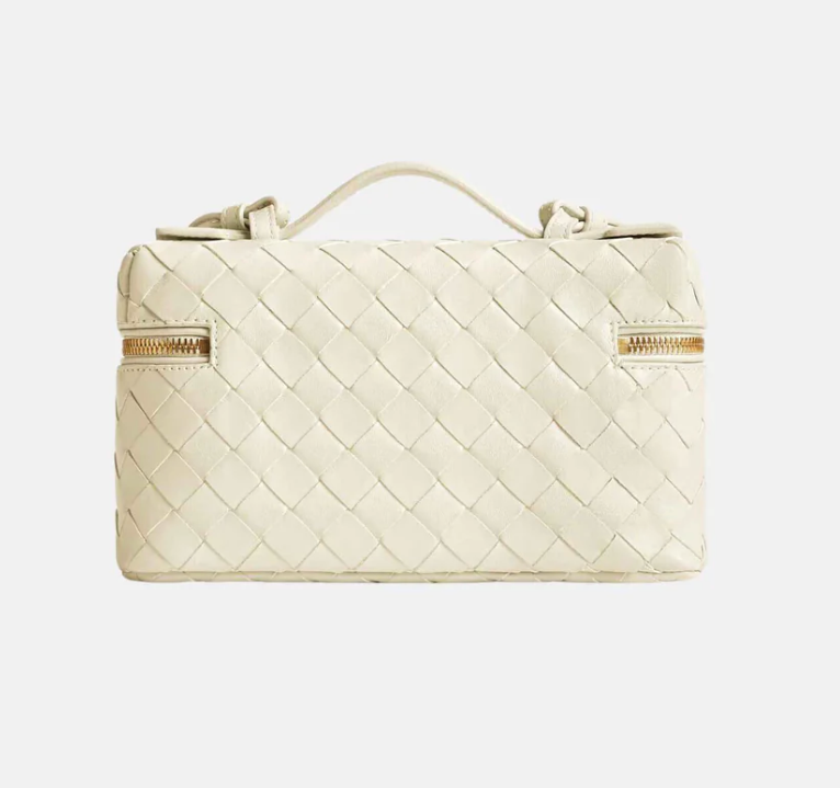 Bottega Veneta Bang Bang Intrecciato Vanity Case Sea Salt