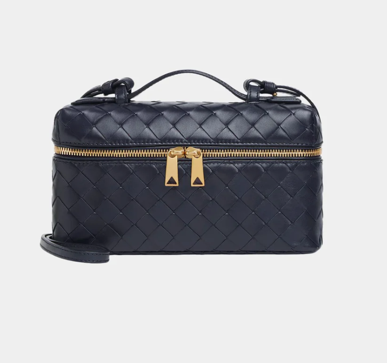 Bottega Veneta Bang Bang Intrecciato Vanity Case Nocturnal Navy
