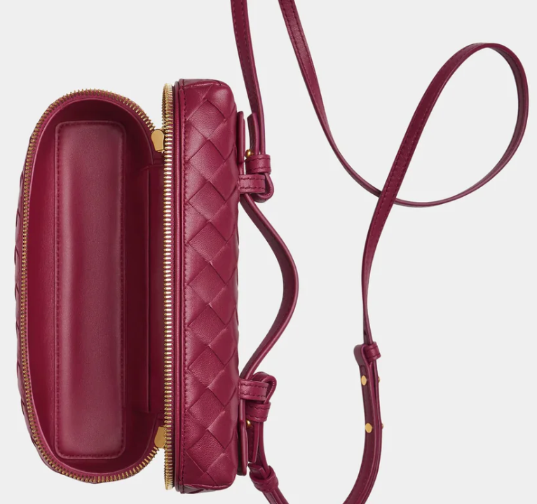 Bottega Veneta Bang Bang Intrecciato Vanity Case Cinnabar Pink