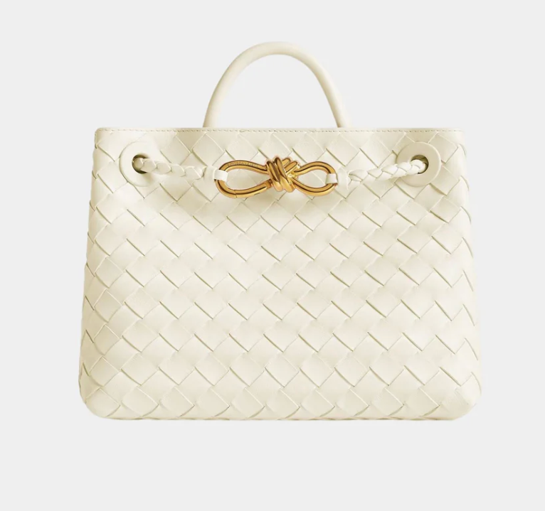 Bottega Veneta Small Andiamo Intrecciato Bag Sea Salt