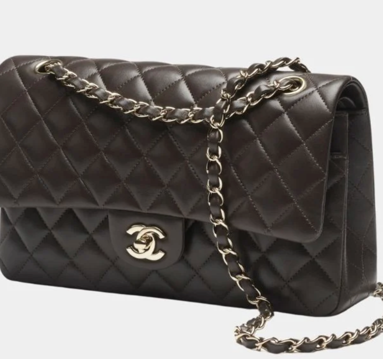 Chanel Classic 11.12 Handbag Dark Brown Quilted Leather