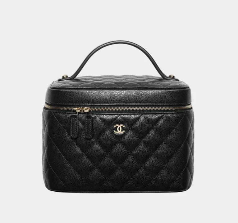 Chanel Classic Vanity Pouch Black Quilted Calfskin