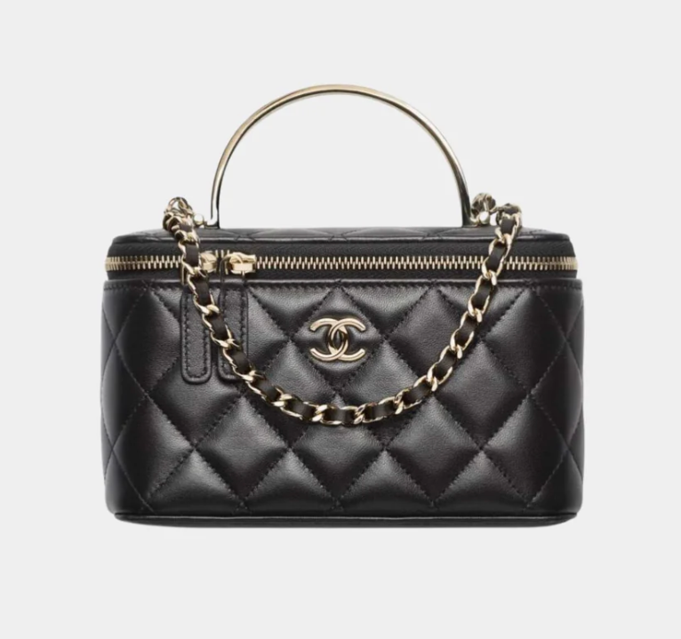 Chanel Vanity with Chain Black Quilted Calfskin