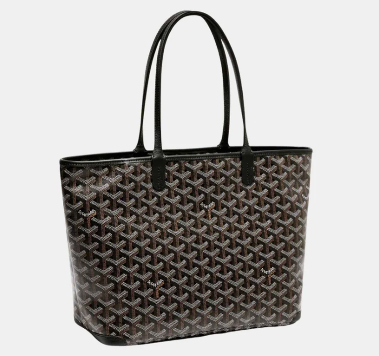 Goyard Artois PM Tote Bag Black & Tan Goyardine
