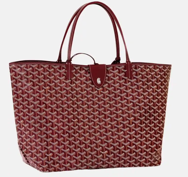Goyard Saint Louis GM Tote Bag Burgundy Goyardine
