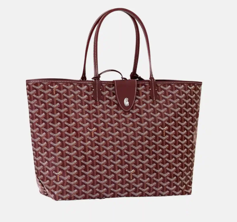 Goyard Saint Louis PM Tote Bag Burgundy Goyardine