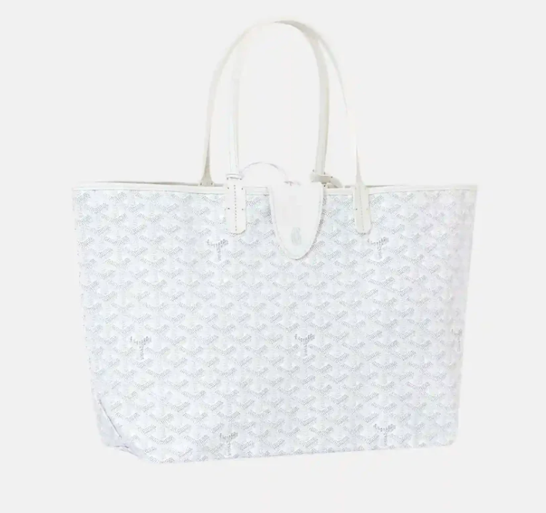 Goyard Saint Louis PM Tote Bag White Goyardine