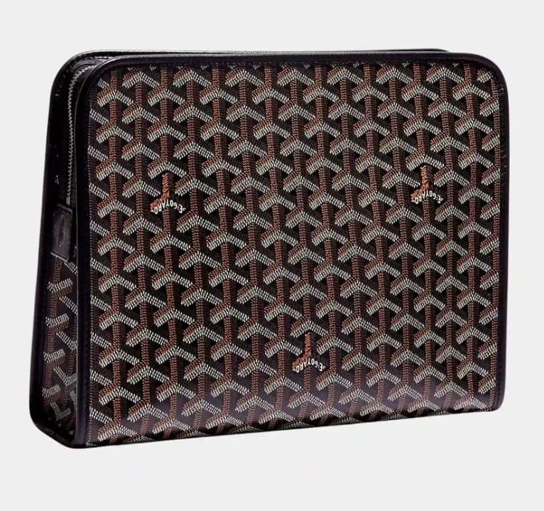 Goyard Jouvence GM Toiletry Bag Black & Tan Goyardine