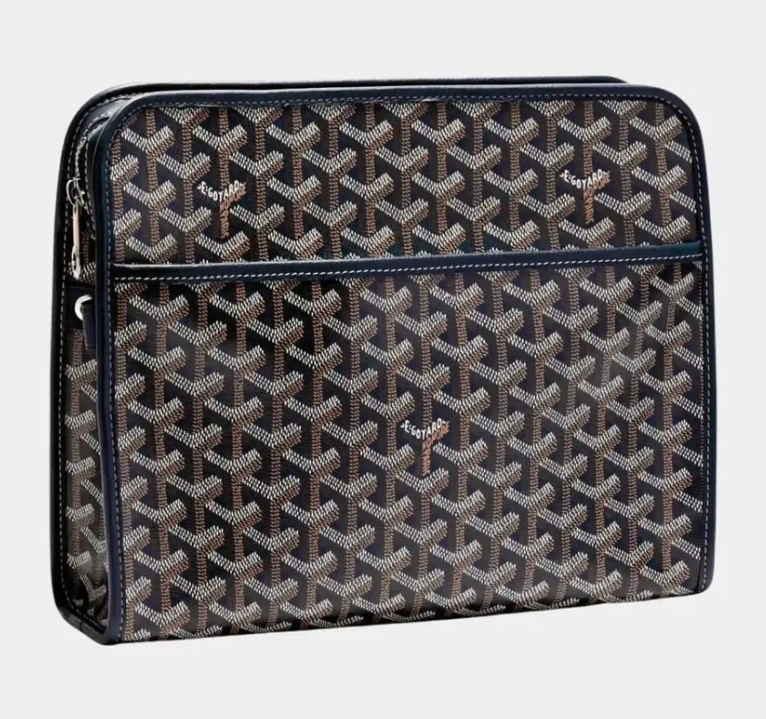 Goyard Jouvence GM Toiletry Bag Navy Blue Goyardine