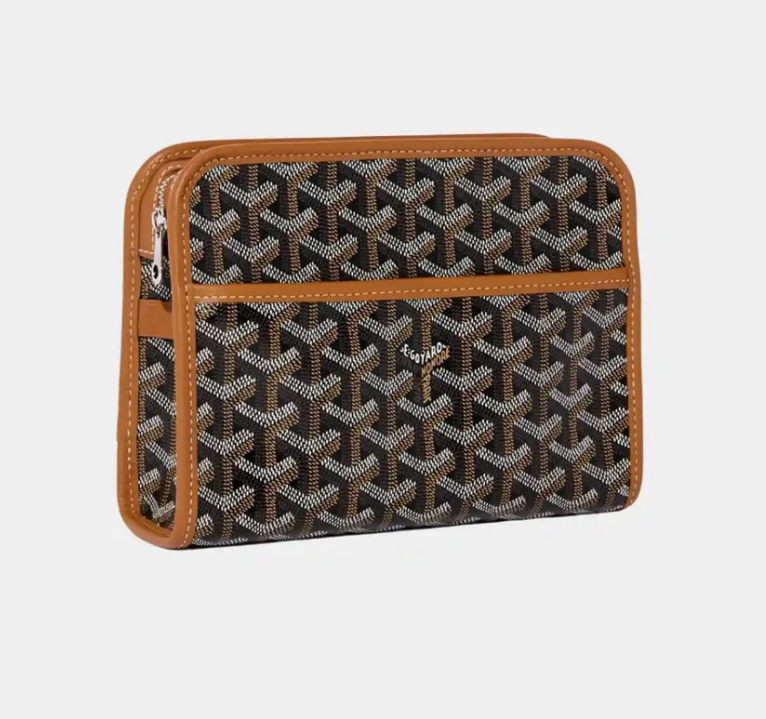 Goyard Jouvence PM Toiletry Bag Black & Tan Goyardine