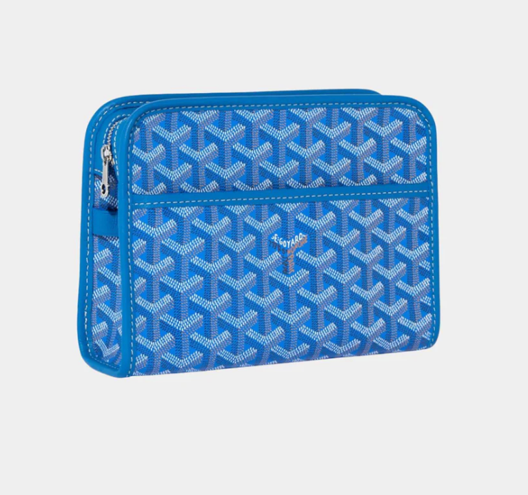 Goyard Jouvence PM Toiletry Bag Sky Blue Goyardine