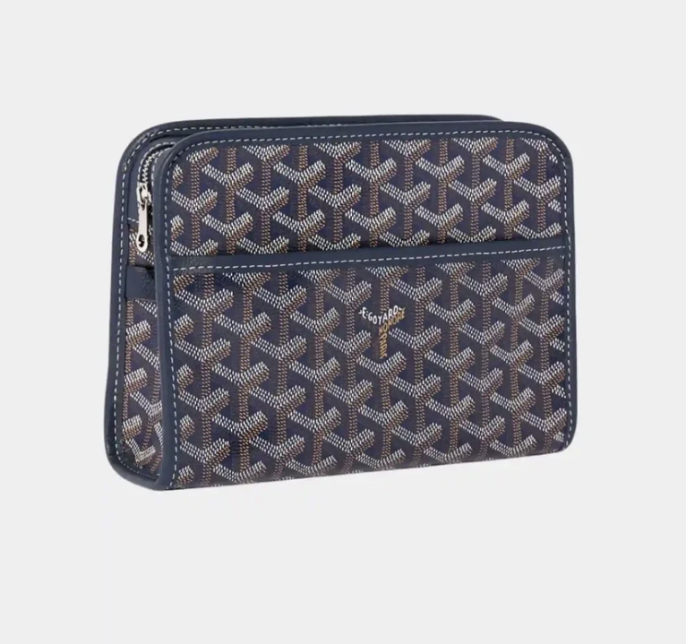 Goyard Jouvence PM Toiletry Bag Navy Blue Goyardine