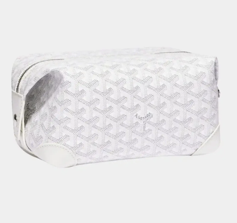 Goyard Bowling 25 Toiletry Bag White Goyardine