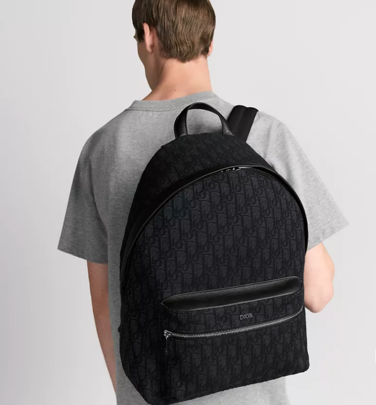 Dior Rider Backpack Black Dior Oblique Jacquard