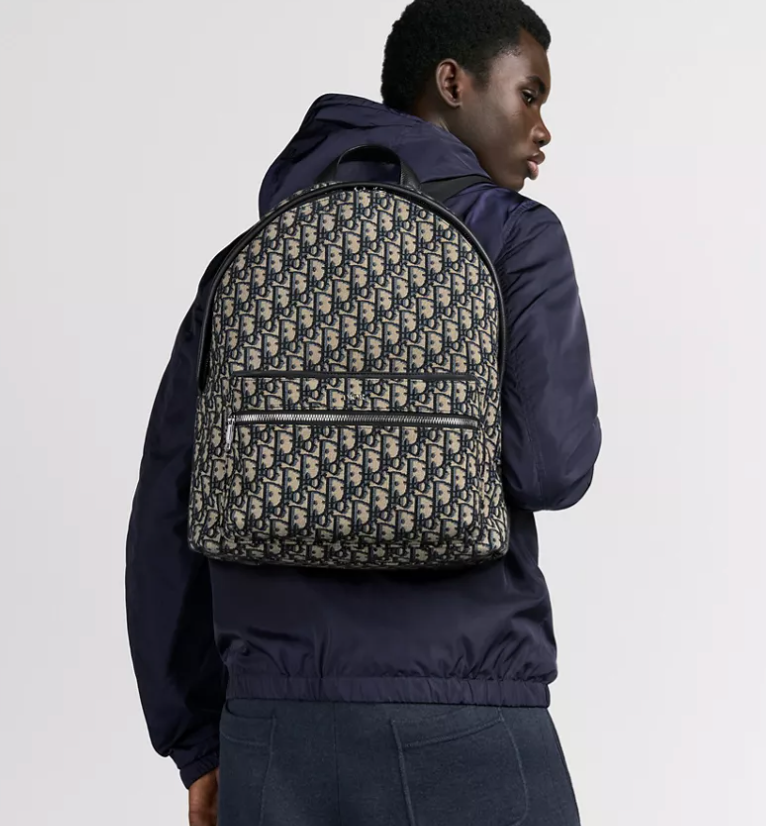 Dior Rider Backpack Beige & Black Dior Oblique Jacquard