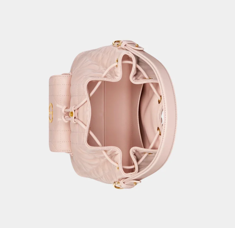 Pink Dior Small Caro Bucket Bag
