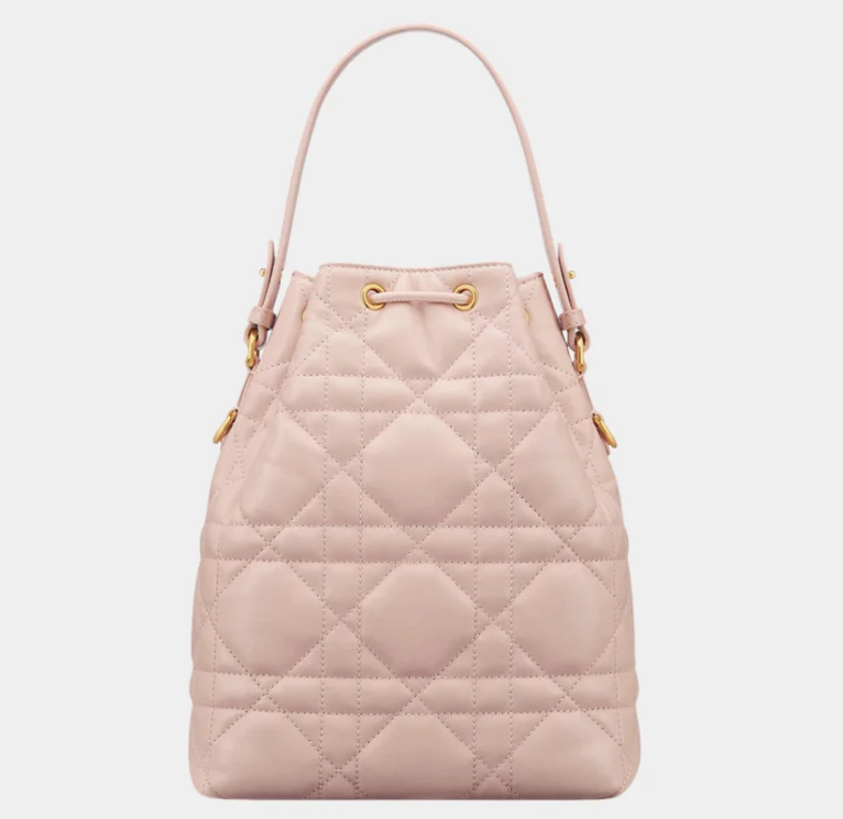 Pink Dior Small Caro Bucket Bag