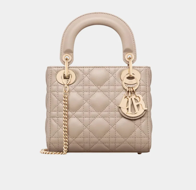 Powder Beige Lady Dior Mini Bag