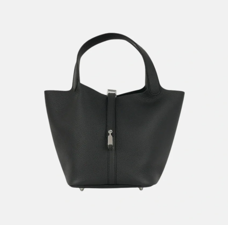 Hermès Picotin 22 Black Clemence PHW