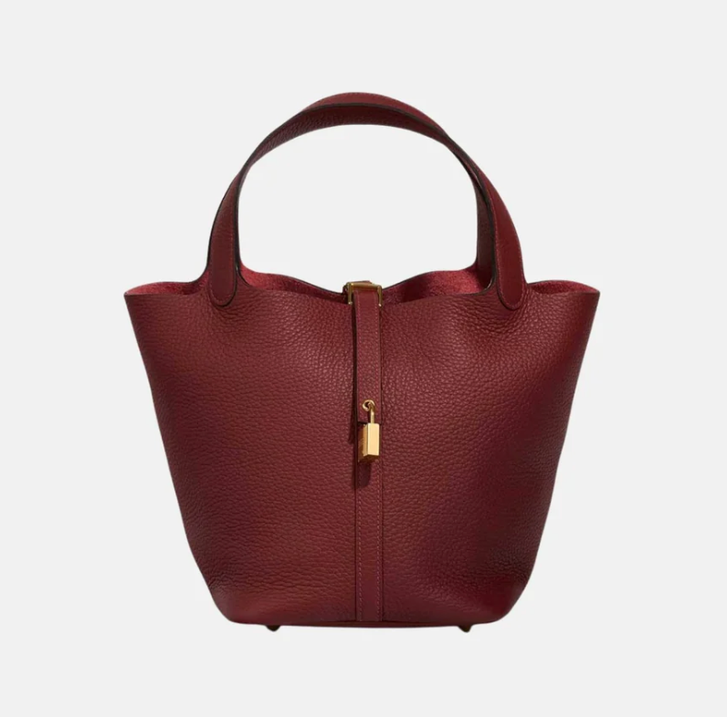 Hermès Picotin 22 Taurillon Clemence Rouge H GHW