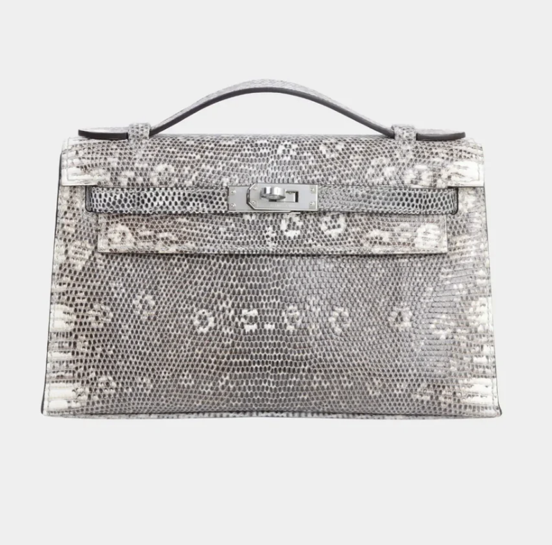 Hermès Kelly Pochette Lizard Ombre PHW