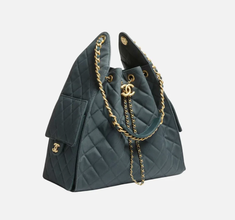 Chanel Medium Chanel 25 Dark Blue Canvas Bag