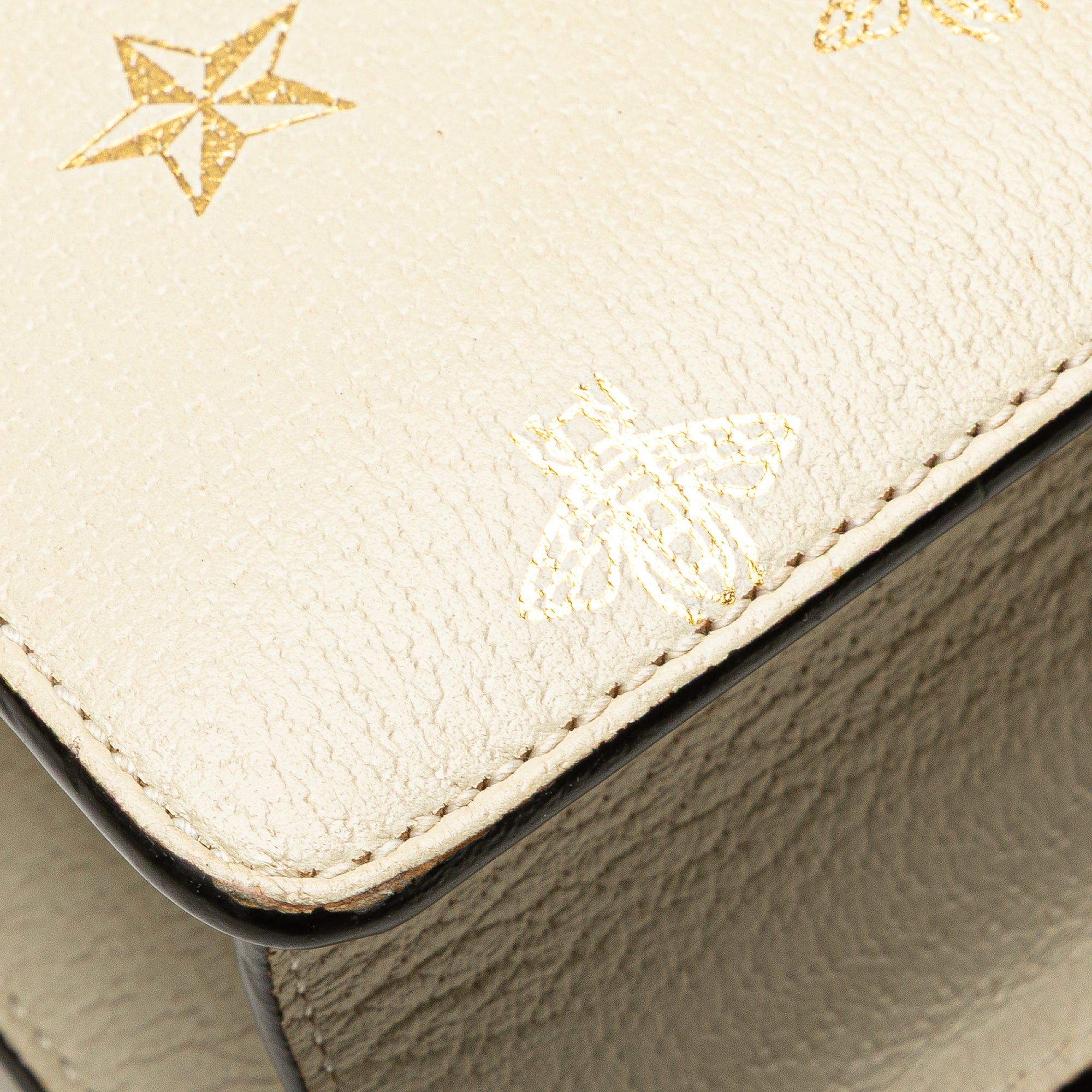 Gucci Small Leather Bee Star Sylvie Satchel