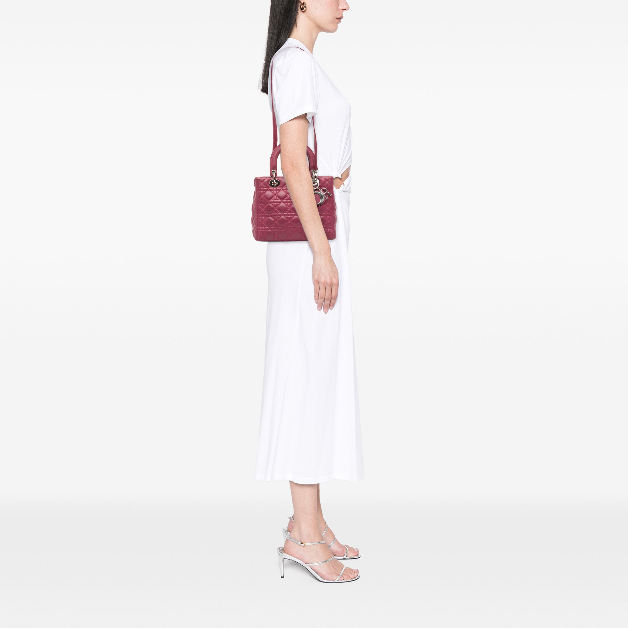 Dior Medium Lambskin Cannage Lady Dior