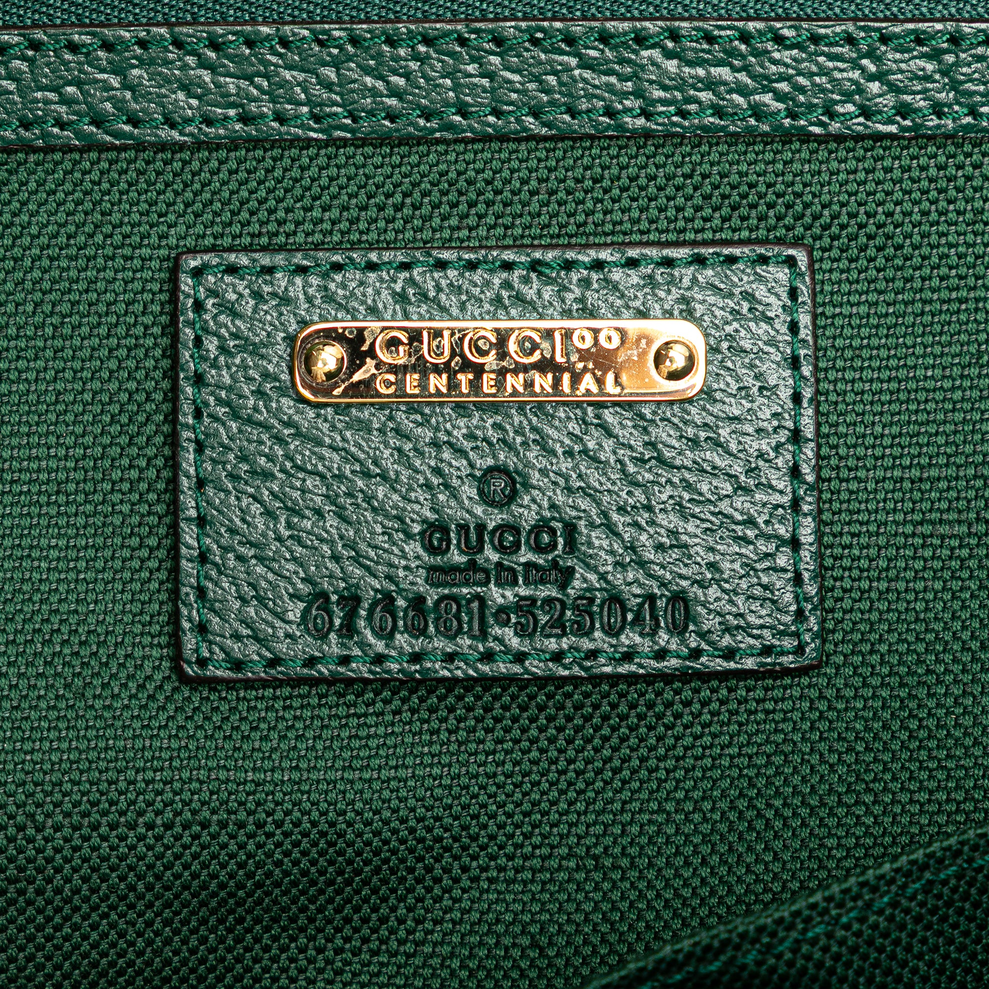 Gucci 100th Anniversary Medium GG Canvas Embroidered Flower Ophidia Tote