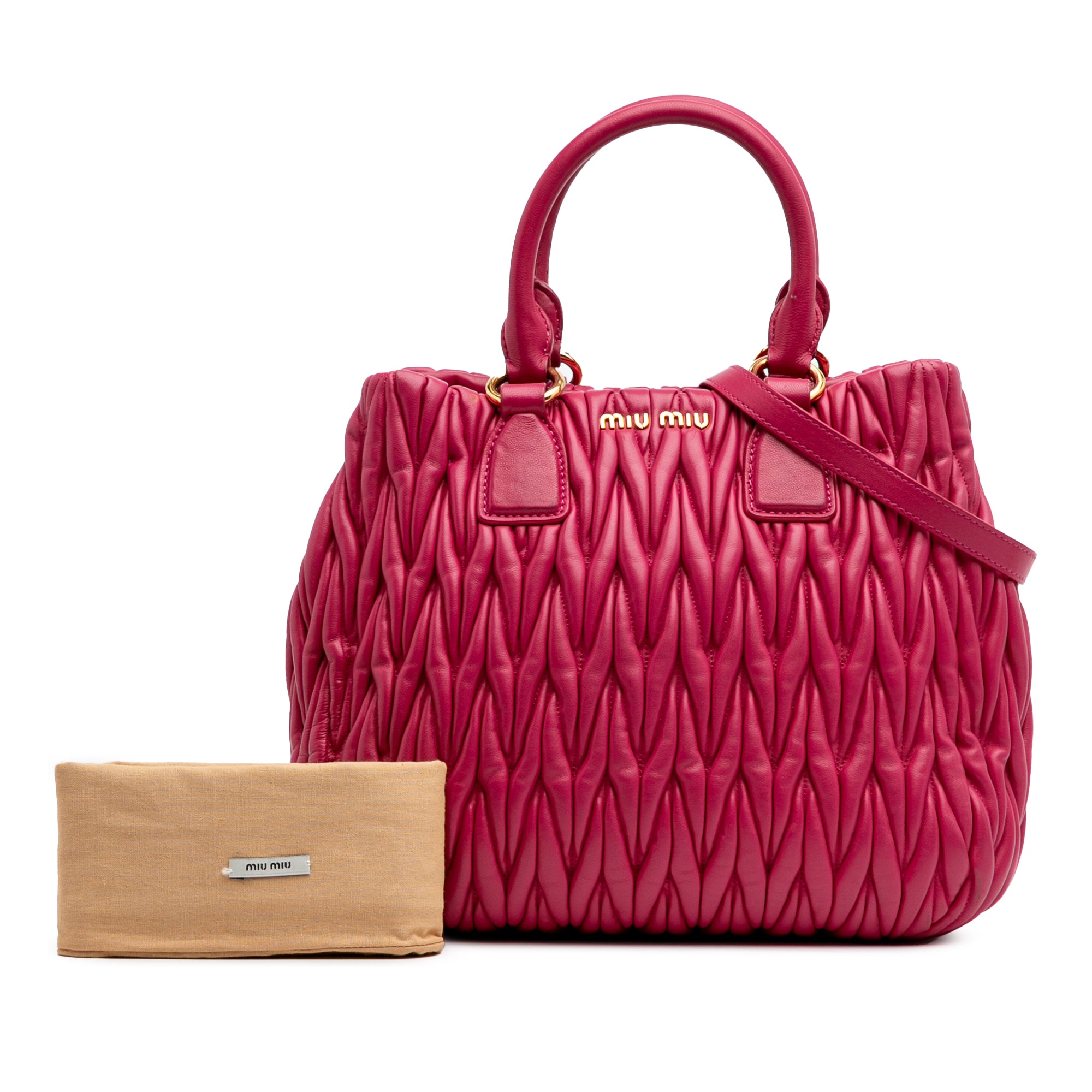 Miu Miu Matelasse Nappa Satchel