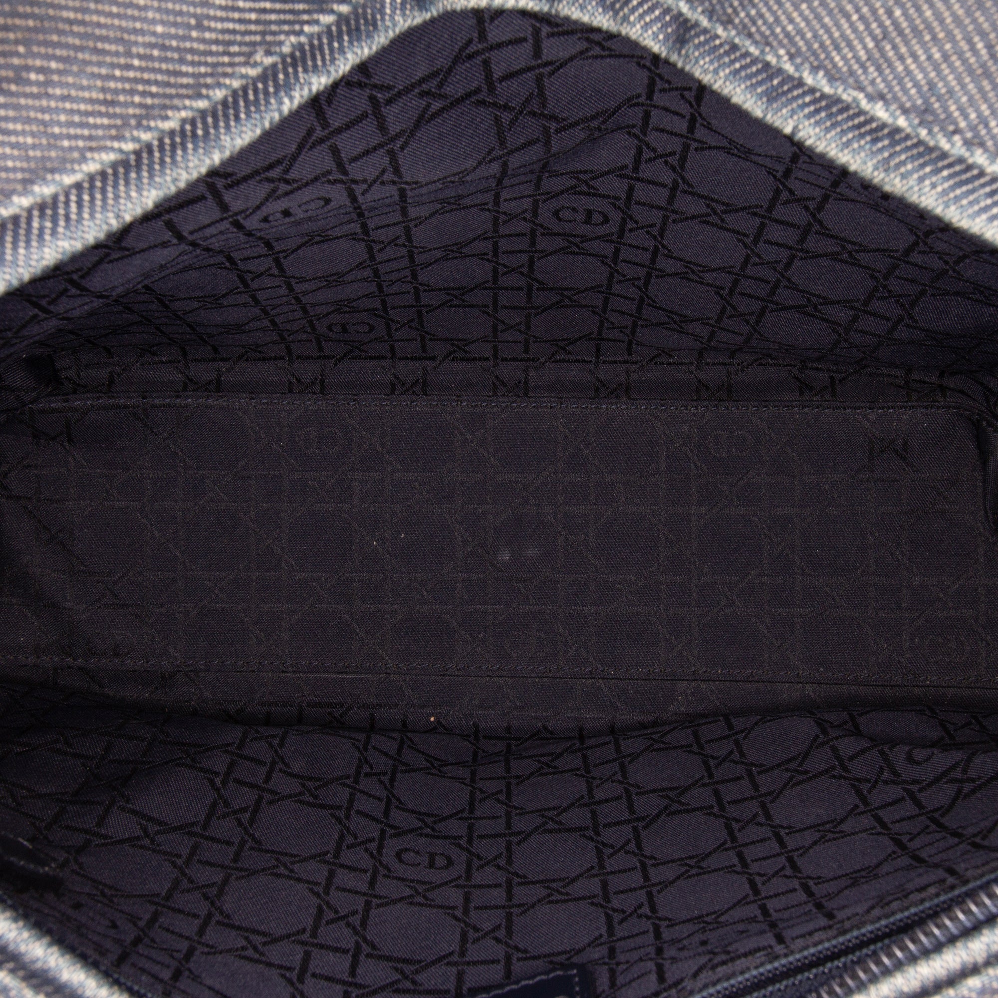 Dior Large Denim Cannage Lady Dior