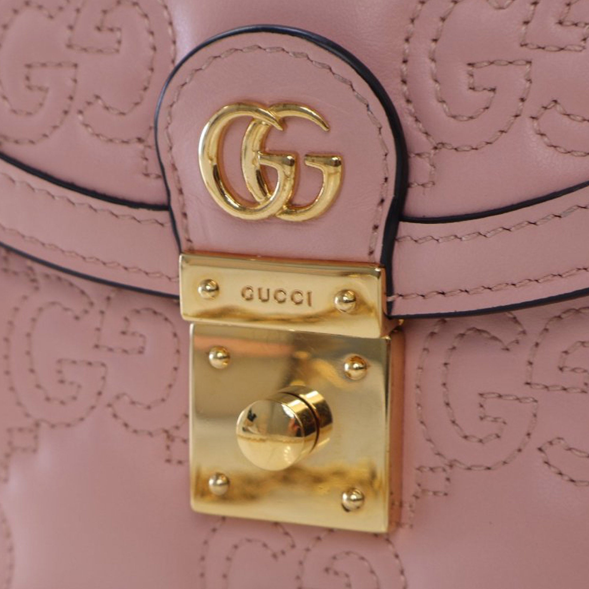 Gucci Small GG Matelasse Leather Top Handle Bag