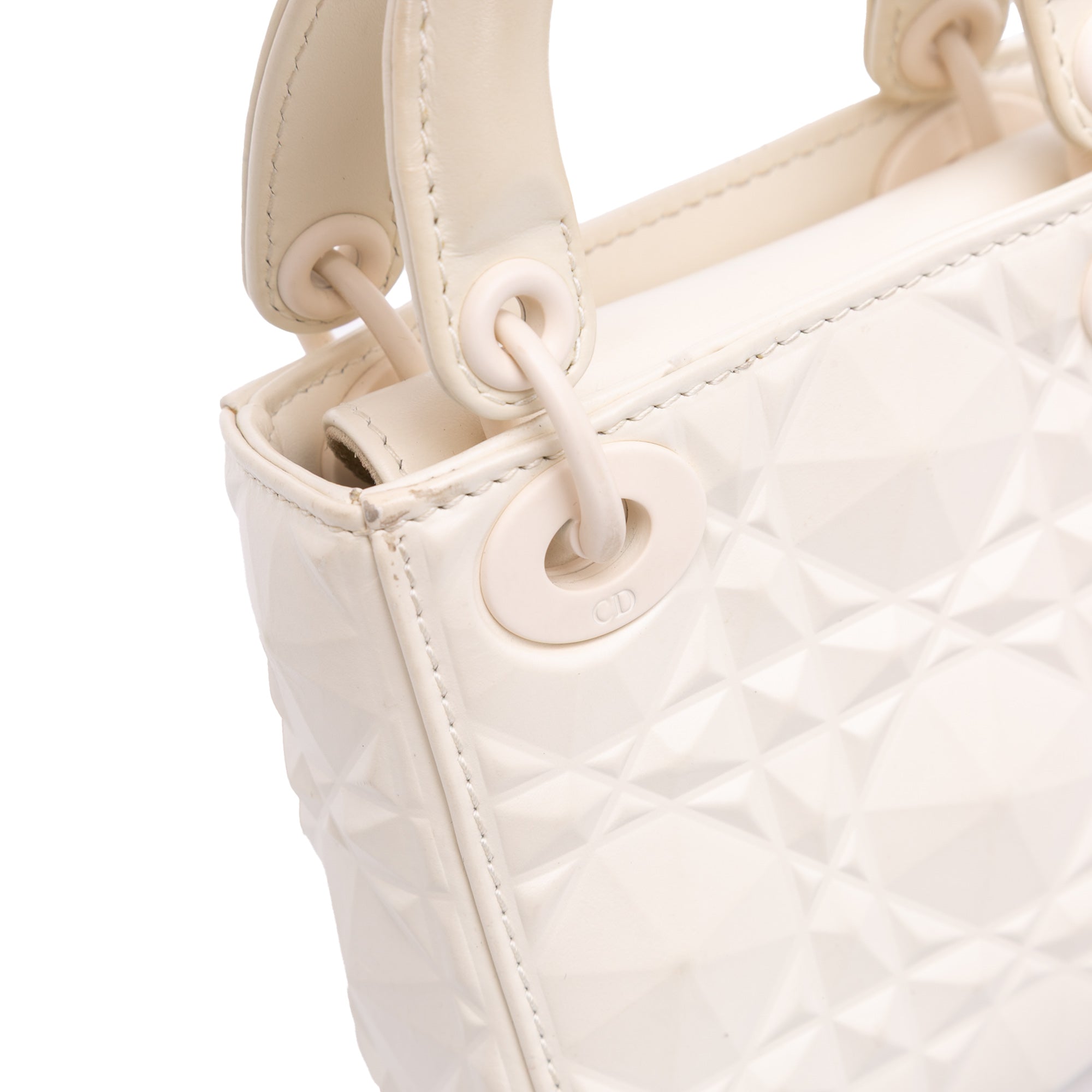Dior Micro Ultra Matte Calfskin Cannage Diamond Motif Lady Dior