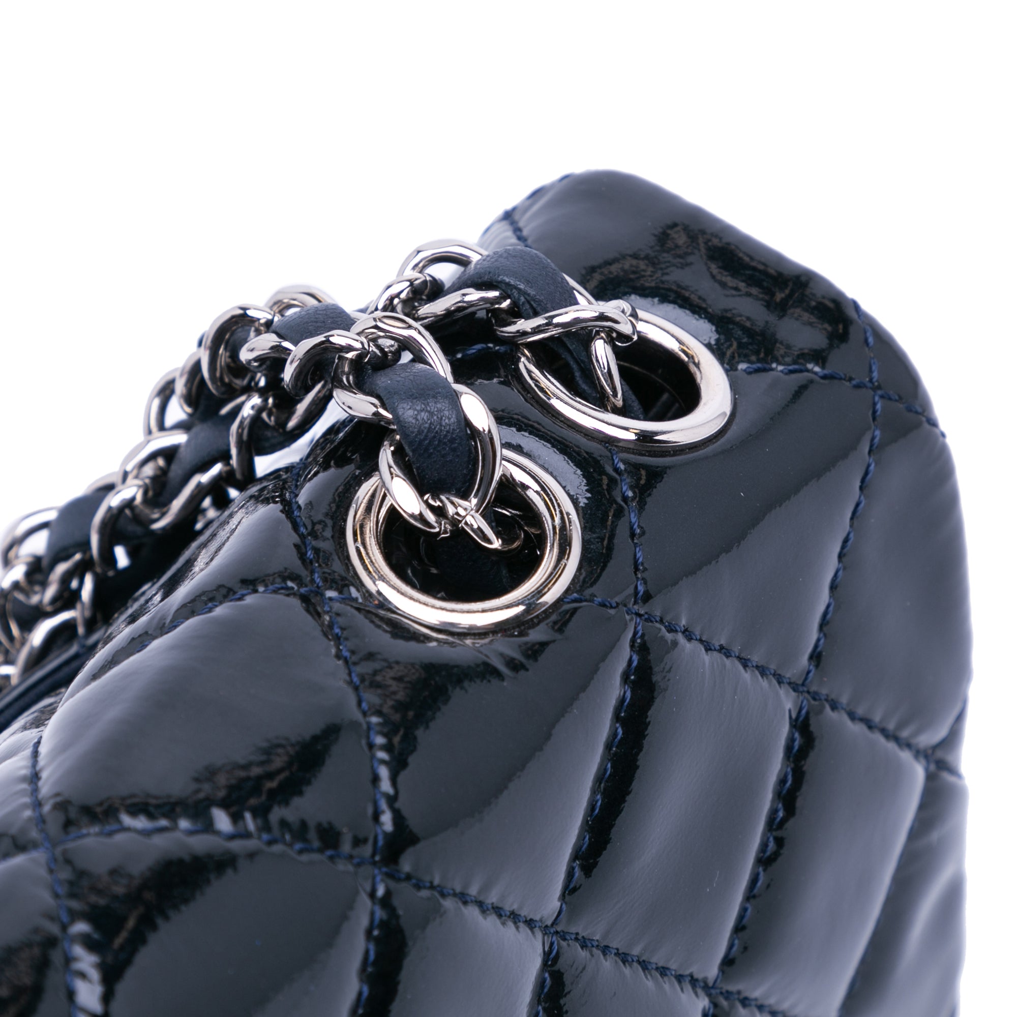Chanel Jumbo Patent 3 Accordion Flap