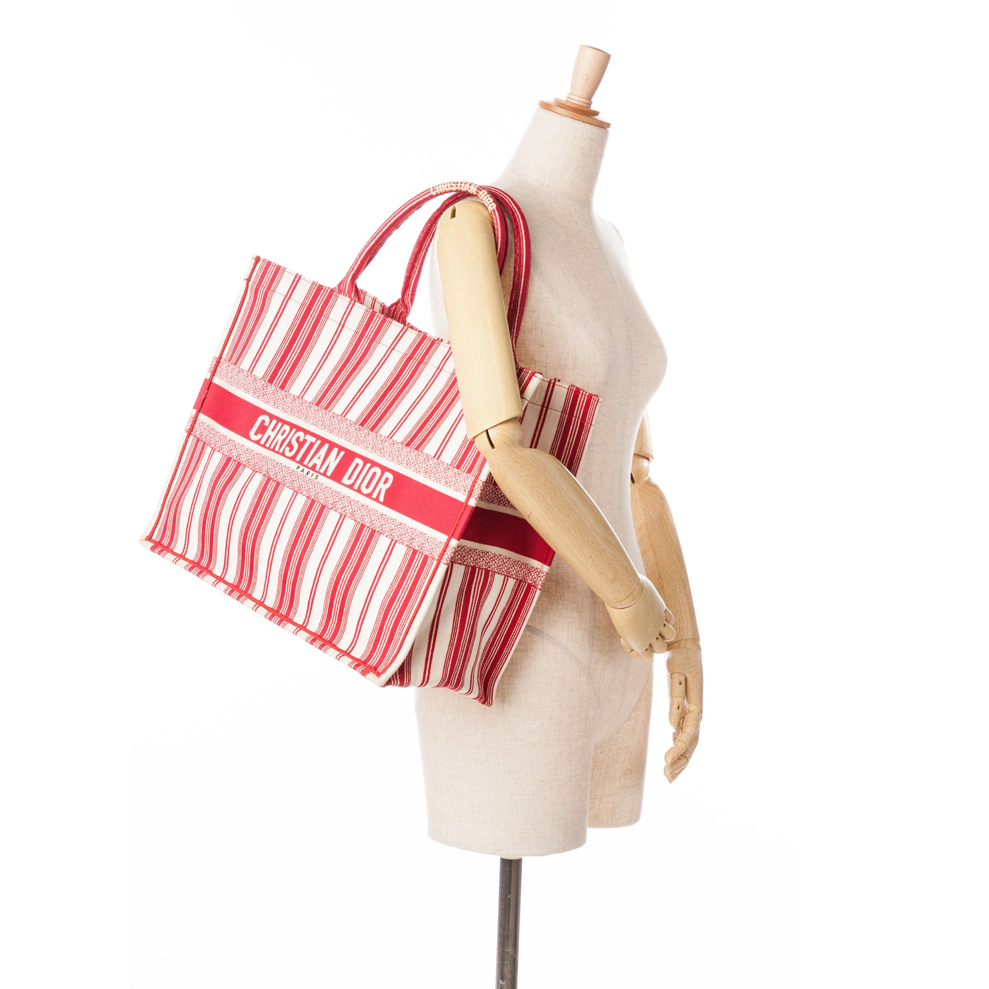 Dior Large Striped Book Tote