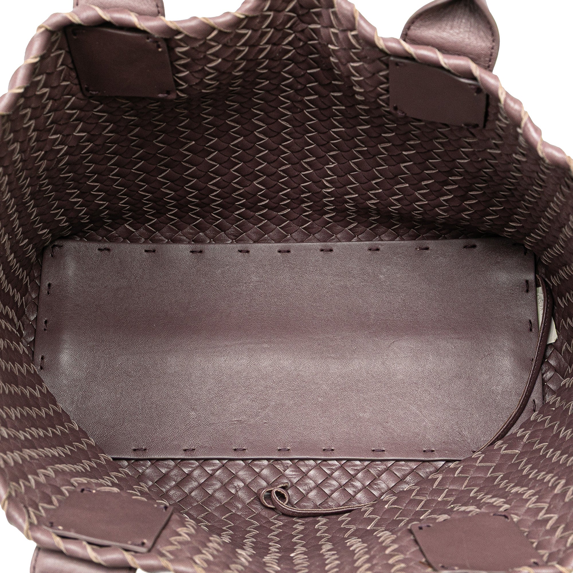 Bottega Veneta Lambskin Intreccio Cabat Tote