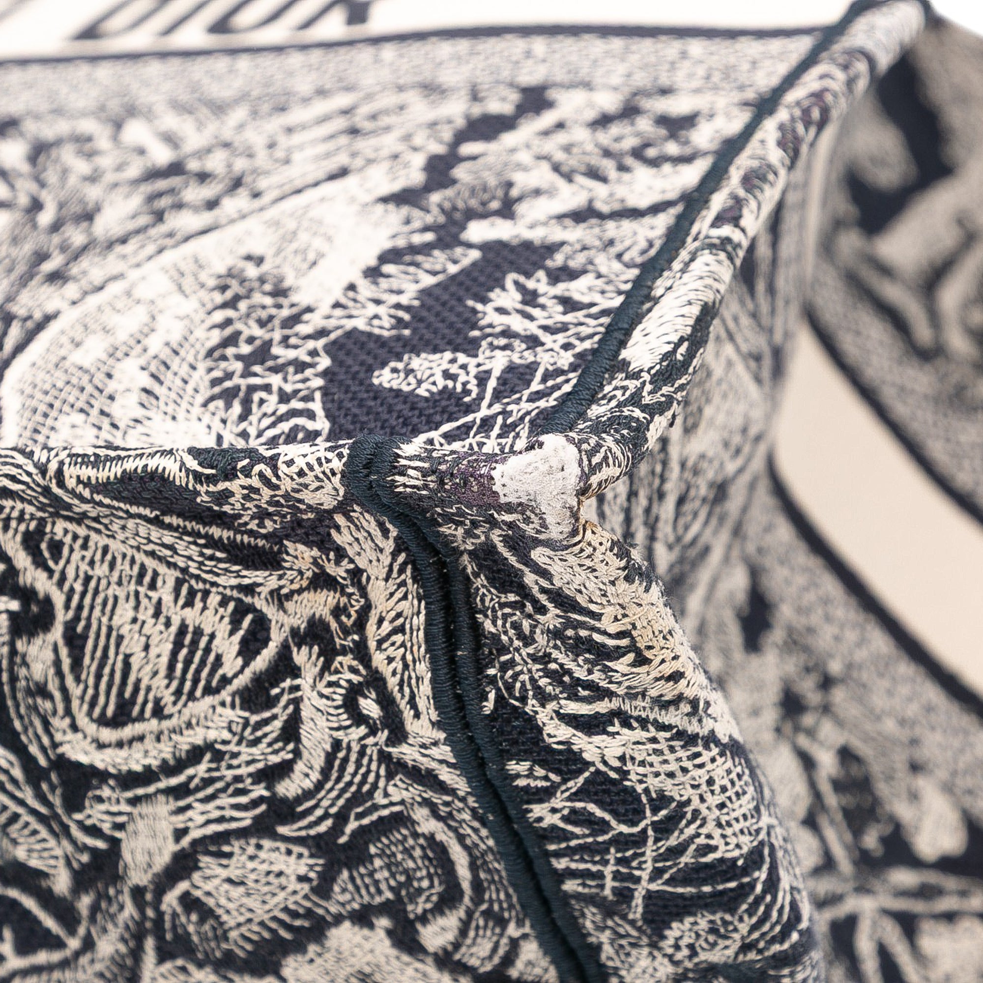 Dior Large Canvas Toile de Jouy Reverse Embroidered Book Tote